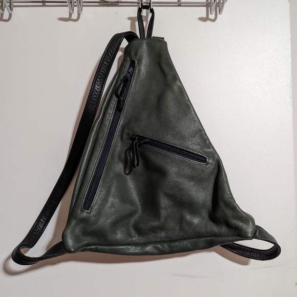 ykk Bags Vintage Leather Knapsack Poshmark